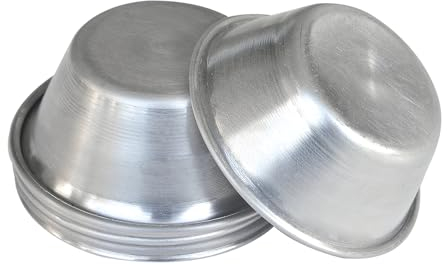 Mali’S 43028, Moules à Pasteis De Nata, Lot de 6 moules, Ø 5,9 Cm x H 2,3 Cm, Aluminium non revêtu, Argent