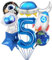 SPHERETRON Weltraum Luftballon,8 Stück Weltraum Astronaut Folienballon,Weltraum Geburtstag Deko 5 Jahre,Rakete Raumschiff Ballons mit Sterne Mond Weltraum Ballons für Weltraum Kindergeburtstag Deko.