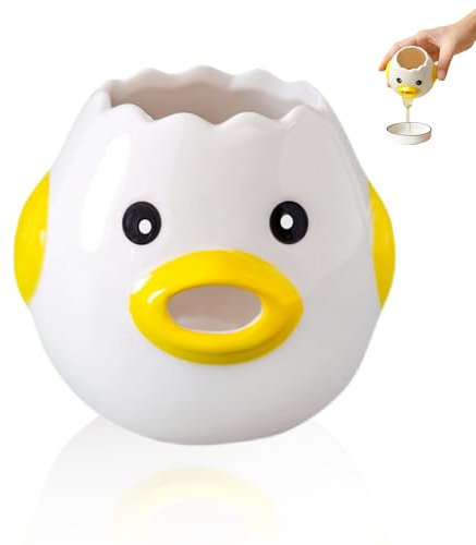 1 Yellow Chick Ceramic Egg Separator, Kitchen Baking Tool, Egg Yolk and Protein Separator, Best Kitchen Gadgets, Fun and Chic Cooking Accessories