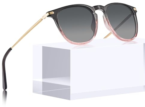 TSEBAN Vintage Polarisierte Damen Sonnenbrille Frauen Blaulichtfilter Brille, Acetat-Rahmen & UV 400 Schutz