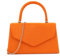 LeahWard Top Handle Clutch Bag Chain Cross Body Wedding Party Bags (Orange Suede)