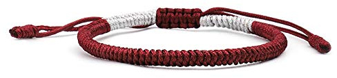 YYKSYDPT Bracelet fait à la main, bracelet porte-bonheur pour homme et femme, bracelet bouddhiste tibétain, cadeau d'amitié, bouddhiste, longueur réglable, taille unique