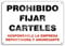 Cartel de Lona Prohibido Fijar Carteles 60x42 cm – Señal de Prohibicion Exterior con Ollados (Carteles)