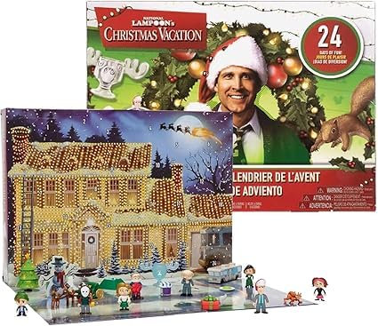 National Lampoon's Christmas Vacation Adventskalender 2024, 24 Tage Christmas Vacation Weihnachtskalender 2024, Christmas Vacation Griswold Figur, Weihnachts Countdown Kalender 2024