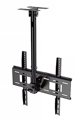 CAMEKIGZ Soporte de Techo Ajustable para TV - Soporte de Techo para TV para Pantallas de 32 a 55 Pulgadas, Soporte de Techo para TV con inclinación y Giro Ajustables, VESA máx. 400 x 400 mm