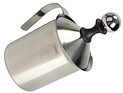 LALADEFIEE Montalatte Brocca Di Schiuma Di Caffè Latte Crema Di Latte Tappo Retrattile Brocca Per Schiumare Il Latte Crema in Polvere Per Caffè Schiuma Di Latte Cappuccinatore a Pompa Manuale