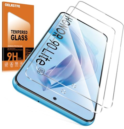 Oelrstfe 2 Piezas Protector Pantalla Para Honor 90 Lite 5G Cristal Templado Dureza 9H Antiarañazos Antihuellas Sin Burbujas HD Transparente Ultra Resistente Vidrio Película