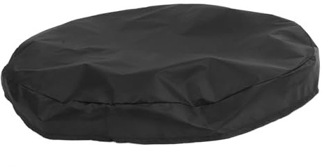 Milisten Housse de Protection Rond Tissu Oxford pour Brasero et Barbecue Housse Résistante Aux Intempéries pour Table de Feu et Grill Extérieur