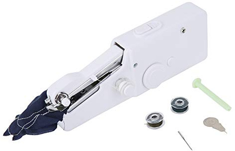 Macchina Da Cucire Elettrica Portatile - Macchina Da Cucire Manuale Compatta per Tessuti, Ideale per Bambini, Viaggi e Riparazioni Rapide, con Ingranaggi in Lega