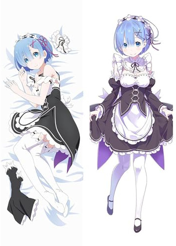 SFHCOISM Dakimakura Body Pillow Anime Kissenbezug Kissenhülle Re Zero Rem A13, Pillowcase Doppelseitige Seitenschläf Umarmungskissen Bezug Dekorative Zierkissenbezug