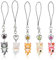 EIR 5 Pcs Pendentif Chat Mignon,Bijoux de Telephone,Jolies Breloques pour Téléphone Portable,Chaîne de Téléphone,Porte-Clés,Lanière de Téléphone,Sac à Dos,Ornement,Bijoux de Fête