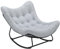 Outsunny Rattan Schaukelstuhl Gartenbank mit Stahlrahmen Kissen, Schaukelbank Gartenschaukel Outdoor Bank Sitzbank Gartenmöbel Parkbank für Garten Terrasse Park 98 x 111 x 74 cm Grau