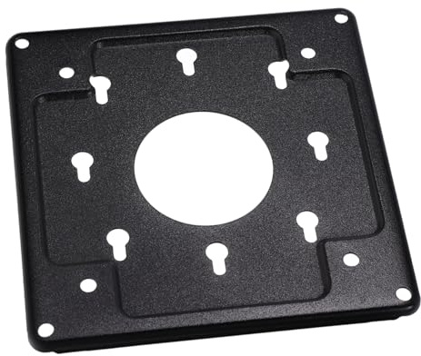 DOITOOL Supporto Metallico per Mini PC e Monitor, Piastra Nera in Acciaio | Struttura in Acciaio Laminato a Freddo, Installazione Semplice, Supporto Stabile e Salvaspazio, Colore Nero