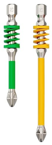 Punte per Avvitatore Elettrico | Set 2 Pezzi Punte Avvitatore,con Incorporati Antiscivolo per Manutenzione Casa Bricolage Legno Cartongesso