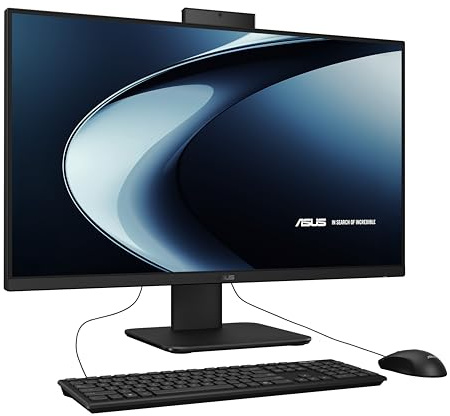 ASUS V470 All-in-One, display touch antiriflesso FHD da 27, RAM DDR5 da 16 GB, SSD da 1 TB, processore Intel Core i5-13420H, Windows 11 Home, tastiera cablata e mouse inclusi, V470VA-MS504T, nero