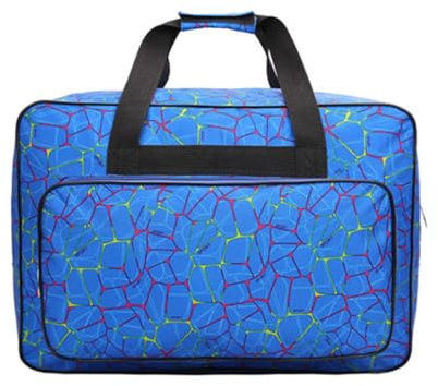 Blaue Nähmaschinen-Tragetasche, Segeltuch, Tragetasche, tragbar, gepolsterte Aufbewahrung, Staubschutz mit Taschen für Nähmaschine, Gepäck, Wiegewaage, tragbar (Blau, Einheitsgröße)