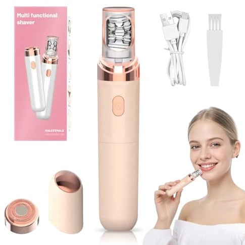 Gesichtsepilierer für Frauen – 2026 Neuer Gesichtshaarentferner – 2-in-1-Epilierer für Gesicht/Lippen/Kinn/Bikinizone/Augenbrauen/Arme und Achseln – Kabelloser Elektrischer Rasierer Epilierer Gesicht
