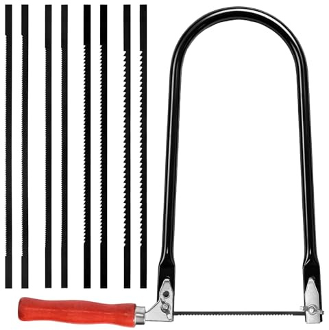 TAIANJI Coping Saw, Cutting Tools Woodworking | for Fine Cuts, Fret Cutting, Precise Scrollwork, Curves Wood, Model Making, Crafts (31x11cm)