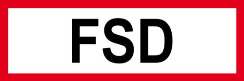 Feuerwehrschild aus Aluminium - FSD - 10 x 30 cm