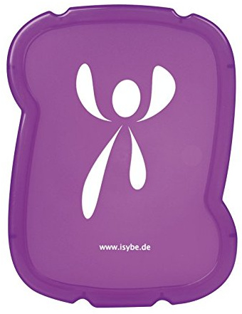 ISYbe flexible Brotbox (schadstofffrei, spülmaschinengeeignet, geruchs- und geschmacksneutral) (Lila)