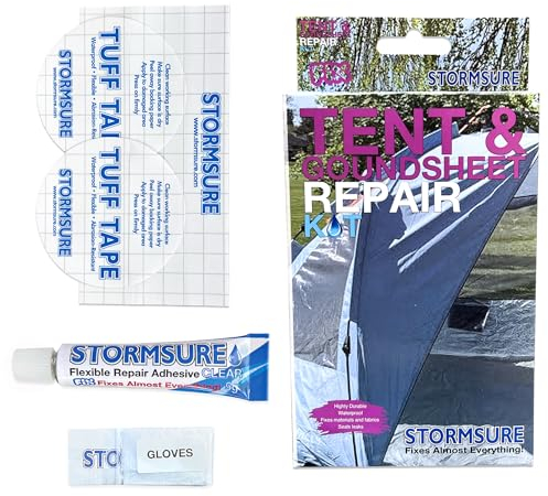 Stormsure Tent Awning & Groundsheet Repair Kit - Essential for Outdoor Camping: Seals Seams, Fixes Tears, Extends Life