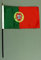 Buddel-Bini Handflagge Tischflagge Portugal 15x25 cm mit 37 cm Mast aus PVC-Rohr, ohne Ständerfuß