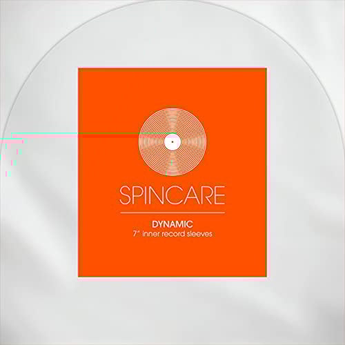 50x 7 Inch Anti Static Inner Vinyl Record Sleeves | Dynamic Sleeve for 7” Singles EP & 45s | Premium 50 Micron HDPE Rounded Bottom Protective Sleeve | Replace Card PVC & Paper Inner Sleeves
