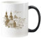 'das Prag quadratisch tschechischen Republik eckig Landmark Muster wärmeempfindliche Farbwechsel Farbe Tasse Milch Kaffee mit Griffe 350 ml