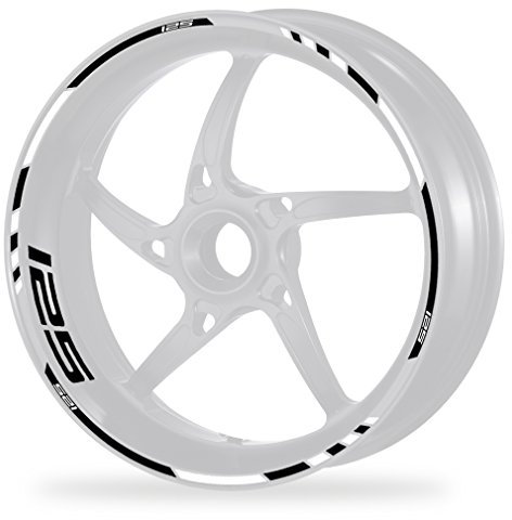 PROFILETEC.COM FELGENRANDAUFKLEBER passend für KTM RC 125 oder 125 Duke Moto GP Style Felgenaufkleber (Motiv 1)
