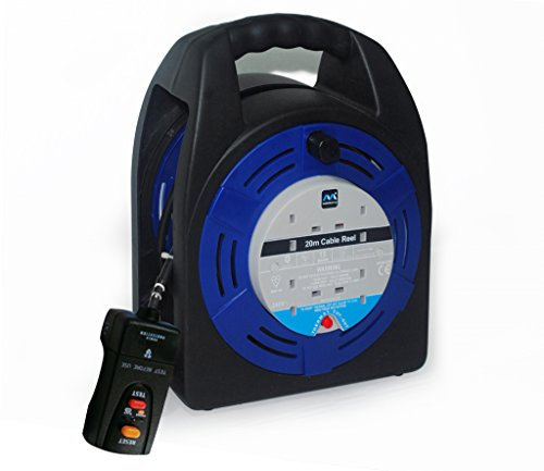 Masterplug Case Reel 20 Metre 4 Socket 13A RCD & Thermal Cut-Out 240V