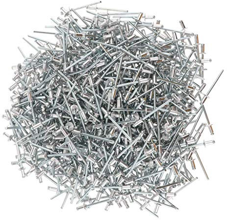 Tubayia 1000 Stück Edelstahl Blindniete 4 x 6/7/8/9/10/12mm Pop Nieten Blindnieten Set (4.0x6mm)