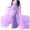 Yililay Robe de maternité Femmes en Dentelle à Manches Longues Photographie Robe Femmes Enceintes Mère Trailing Robe Light Purple L