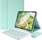 PboyiqiS Keyboard Case for iPad Mini 5 / Mini 4 with Mouse Detachable Wireless Bluetooth Keyboard Pencil Holder Slim Leather Smart Cover for iPad Mini 5th/4th Gen, Mint Green