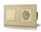 BSEED Bouton Poussoir Interrupteur Verre et 16A AC Prise standard français Vitre en Verre 1 Gang 2 voie Interrupteur Mural Or