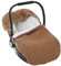 VERTBAUDET Strick-Fußsack für Babyschalen, Fleecefutter hellbraun ONE SIZE