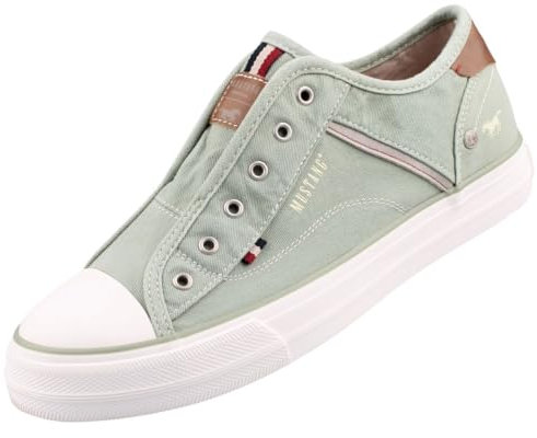 MUSTANG Damen Canvas Sneaker Grün EU 41