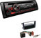Pioneer DEH-S320BT 1-DIN Autoradio Bluetooth CD-Tuner USB Spotify inkl. Einbauset passend für Mercedes-Benz C-Klasse 2000-2004 schwarz