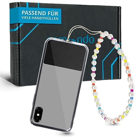 pamindo Mobile Phone Chain with Pearls - Premium Mobile Phone Strap - Practical Mobile Phone Jewellery - Wrist Strap for Mobile Phones