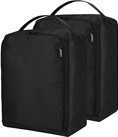Gloppie Borsa per Scarpe viaggio Multiuso con Scomparto Separato per Scarpe e Tasche Multiple, Ideale per Viaggi, Sport e Attività Outdoor, 2 Nero