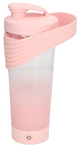 Shaker de 800 Ml, Shaker de Protéines Puissant Rechargeable par USB, Shaker électrique Portable, Tasse de Mélange en Silicone pour Milk-shakes au Café, Convient pour le Bureau, le Sport,(Rose)