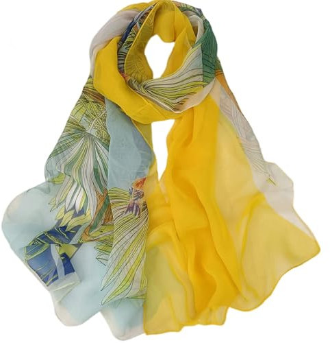 FAIRYGATE Damenschal Tuch Halstuch Chiffon Retro Leichtes Seiden für Mädchen Frauen 50er Jahre Schals A4614