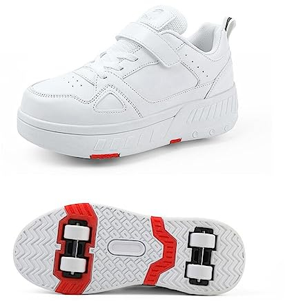 BARDYS Schuhe Mit Rollen, Skateboardschuhe Sportschuhe Turnschuhe Für Kinder, 2 In 1 Multifunktionale 4 Rollen Rollschuhe Für Kinder Mädchen (Color : 3, Size : 36 EU)