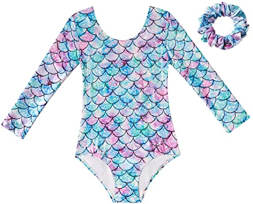 Happy Cherry Mädchen Rhythmische Sportgymnastik Anzug Kinder Langarm Turnanzug Sportliches Gymnastikanzug Tanz Gymnastik Kostüm Ballet Yoga Trikot 150