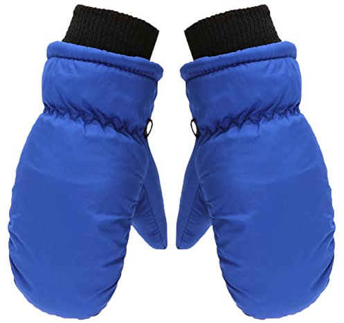 QWUVEDS Winddicht S/M/L Größe Winter Warm Jungen Outdoor Skating Schnee Kinder Ski Mädchen Handschuhe Snowboarden Kinder Handschuhe Fäustlinge Fäustlinge Damen (Blue, 8-10 Years)