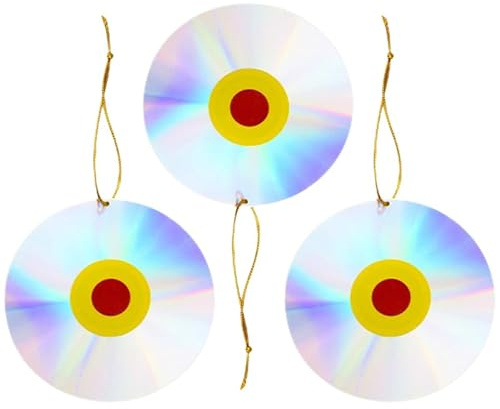 BESPORTBLE Hängende Cd-Dekorationen Fenster-regenbogenmacher Sonnenfänger Für Die Terrasse Scheiben Zum Abschrecken Von Tauben Spechtscheiben 3st