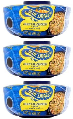 Pack Of 3 - Oriental Chicken Noodle Bowl - Just Add Boiling Water - Chicken Noodle Bowl - Delicious Spicy Chicken Flavour Instant Noodles - Delicious Treats Spicy Noodle - Big Bowl Noodle Food