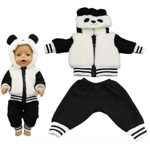 Leogony Dolls Clothes 18 Inch Doll, Dolls Outfits, Tiny Dolls Clothes for 40-45CM Doll (Panda)