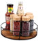DAJAVE 2 platos giratorios de madera Lazy Susan, organizador de platos giratorios de 9 pulgadas, bandeja giratoria antideslizante para especias, estantería, organizador de armario, organizador de
