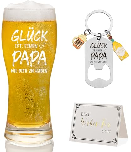 Joymaking Vaso de cerveza con grabado, regalos para el día del padre para papá, vasos de cerveza personalizados, regalos para papá, regalo de cumpleaños para papá, mejor papá, día del padre,