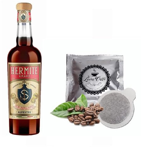 CG94 - Amaro Hermite cl 70 in OMAGGIO 5 Cialde Lucky Caffè